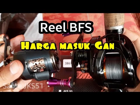 Reel BC BFS murah Sabre JKS 51 left handle, Reel imut bisa long cast stream fishing