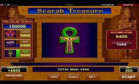 Scarab Treasure Video Slot – new online Amatic game with Review