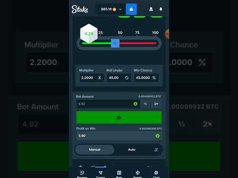 BTC Daily Profit Best Dice Strategy #dice  #stake #casino