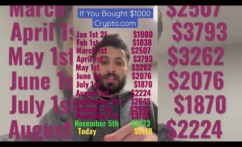 Bought $1000 worth of crypto.com! this is how much you would have today #crypto #cryptoinvesting