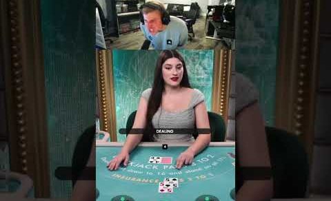 $50,000 DOUBLE DOWN WITH LIVE DEALER! #shorts #gambling #blackjack