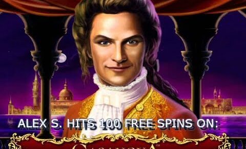 Casanova Slot – 100 Free Spins Mega Win!