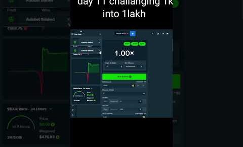 Day 11 challanging 1k into 1lakh in stake #cryptocurrency #stake #casino