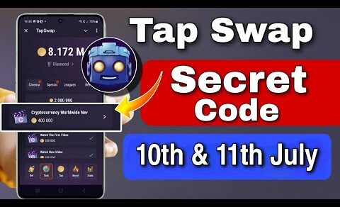 11July Tapswap Code Today | Cryptocurrency worldwide news | 1st Video Code