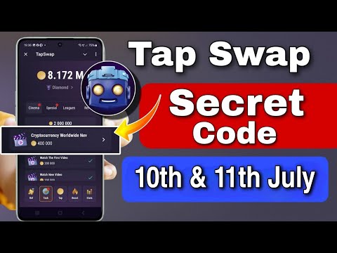 11July Tapswap Code Today | Cryptocurrency worldwide news | 1st Video Code