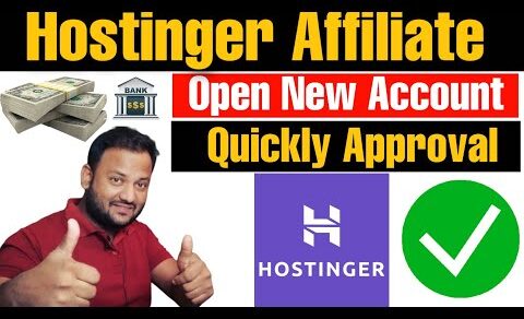 How to Make Hostinger Affiliate Account |Affiliate Marketing 2021|Work from Home, Affiliate Programs