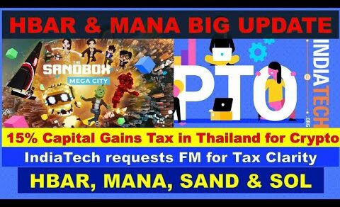 HBAR & MANA BIG Update | The SANDBOX Mega City | HBAR, MANA, SAND & SOL – Crypto World News in Hindi