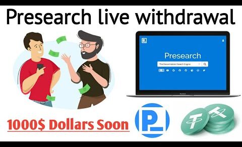 Presearch live withdrawal 1000 PRE full tutorial.