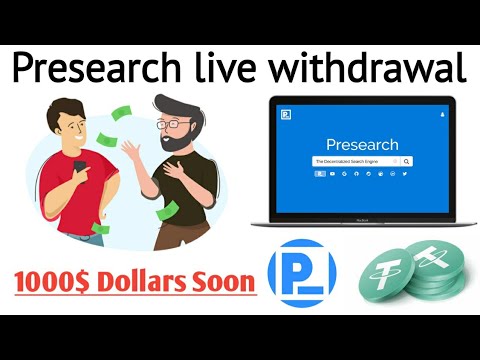 Presearch live withdrawal 1000 PRE full tutorial.