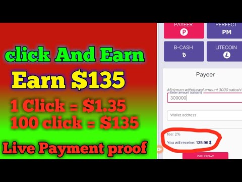 😍Every Click Earn $1.35 😍| New Earning website Today | Click And Earn Money Online $10 a day