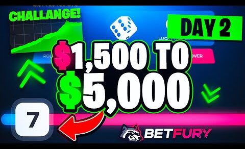 BETFURY CHALLENGE | TURNING 1500$ INTO 5000$ USING MY DICE STRATEGIES! (DAY 2)