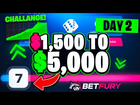 BETFURY CHALLENGE | TURNING 1500$ INTO 5000$ USING MY DICE STRATEGIES! (DAY 2)