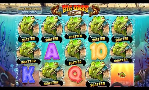 BIG BASS SPLASH – CRAZY PLAY – 2 TIMES 5 SCATTERS – BIG WIN WITH 3X MULTIPLIER – SO MUCH SPINS