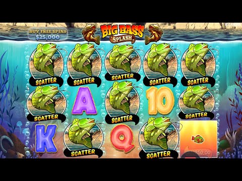 BIG BASS SPLASH – CRAZY PLAY – 2 TIMES 5 SCATTERS – BIG WIN WITH 3X MULTIPLIER – SO MUCH SPINS