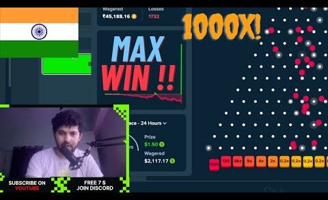 Indian 🇮🇳 Streamer Hitting 1000x on Plinko (Stake)! MAX WIN