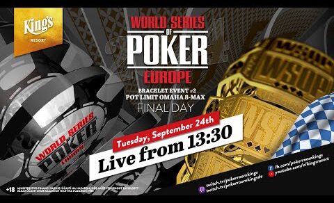 🏆 WSOPE: Final Table of €550 WSOP Europe PLO 8-Max Event #2 live from King’s Resort 👑