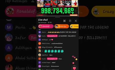 Road to l 1 Billion…Let’s break the  record together ❤️ l #Cristiano lonadlo #live watching videos