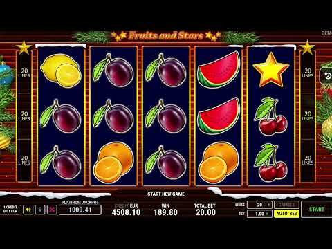 NEW SLOT! 🍓Fruits and Stars Christmas by Fazi 🍓Slot Review & Demo